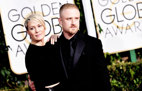 Robin Wright and Ben Foster at the 72nd Annual Golden Globe Awards.