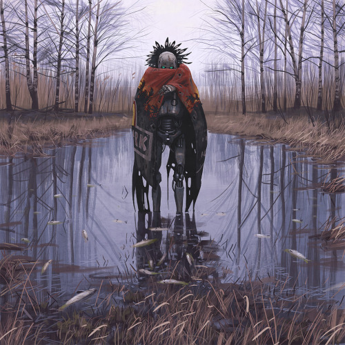 simonstalenhag:THE VAGABONDSMeet the Vagabonds - refugees from the 1994 robot pogrom in Russia. Quit