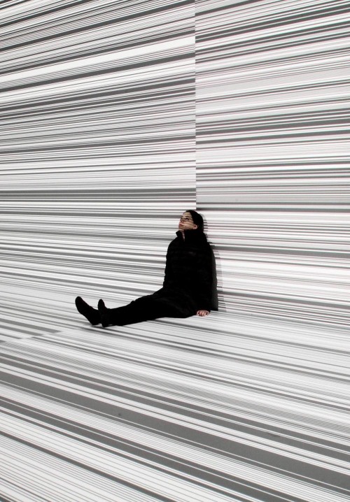 monochrome-princess:  Ryoji Ikeda - The Transfinite (2011) “A huge, immersive, electronic light-and-sound installation consisting of an immense wall — 54 feet wide by 40 feet tall — which serves as a screen for streaming video projections.  On