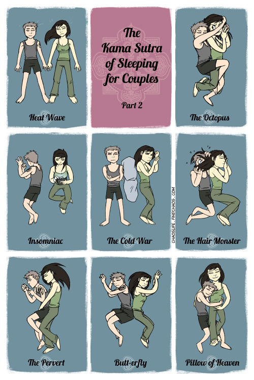 findchaos: ChaosLife: The Kama Sutra of Sleeping for Couples - Part 2 A little over a year later, we felt the need to expand on the subject. 