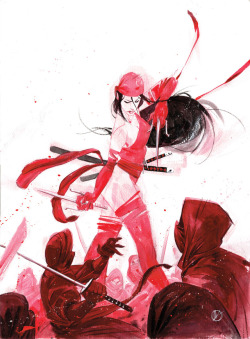 comic-book-ladies:Elektra by Matteo Scalera
