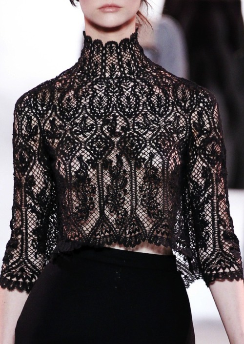 hautekills:Ulyana Sergeenko haute couture f/w 2013Vologda lace goes back to the 16th and 17th ce