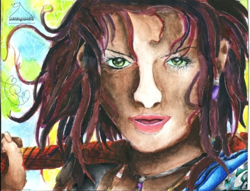 Fang from Final Fantasy XIII Medias Used: Mission Silver Class watercolor    Shinhan Water