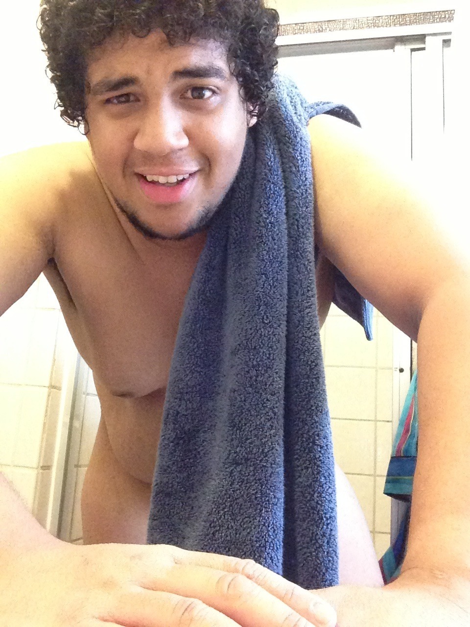 jorgeisdumb:  My moobs and this towel are cock teases… 