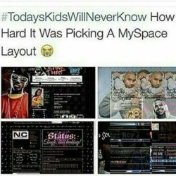 b3hold-a-lady:  timothydelaghetto: I spent FOREVER choosing a layout AND a song smh lol. Those were the days  I had the CB one and my song was Flashback by Kelis 😁 good times  😭 I would get so hype to login and see comments about how much flyer
