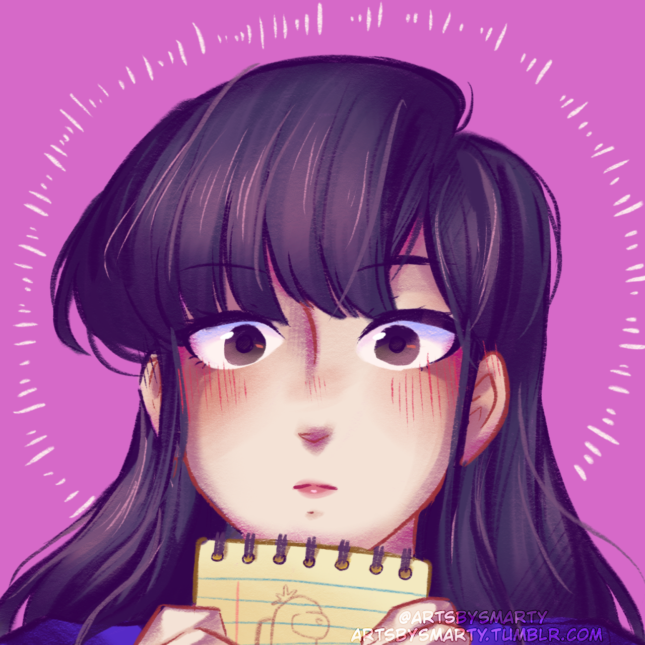 komi san manga panel | Greeting Card