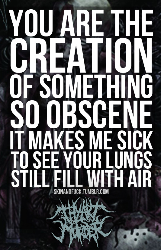 skinandfuck:  Thy Art Is Murder - Whore To A Chainsaw [x] 