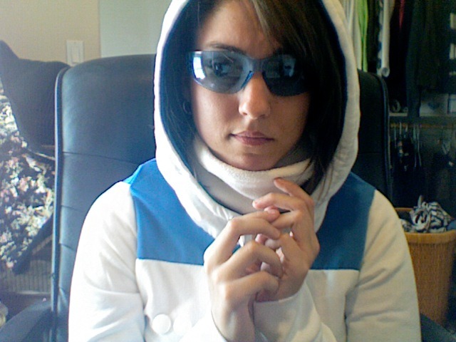 lampfaced:  OOPS I MADE A TAILGATE HOODIE AND DUG UP MY BLUE LAB GOGGLES AND A WHITE