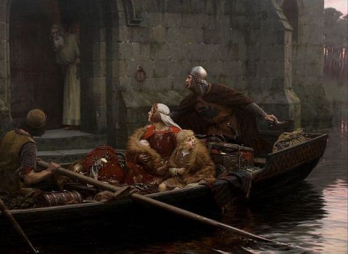 In Time of Peril (1897) by Edmund Leighton (1852-1922). Aukland Art Gallery, New Zealand.