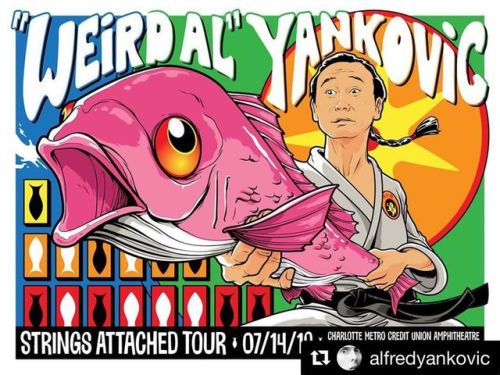 My print for Weird Al Yankovic’s tour, via @nakatomi_inc @timothypdoyle @alfredyankovic #jbudich #jo