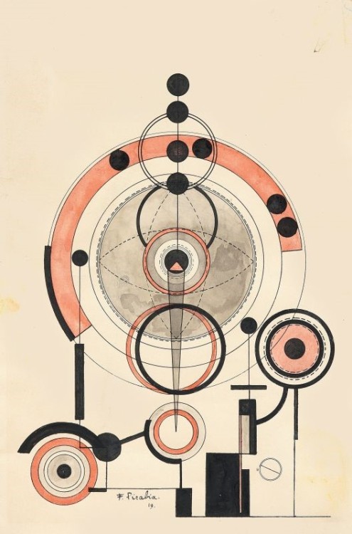 amare-habeo: Francis Picabia (Paris 1879 - 1953) Untitled, 1919 Indian ink and watercolor on paper, 