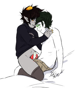 freakyhumanshit:  I was not aware that karkat/jake was a ship anyone shipped but now I am, and I pro-whatever-this-is.