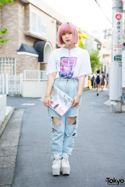 tokyo-fashion:  Phell on the street in Harajuku