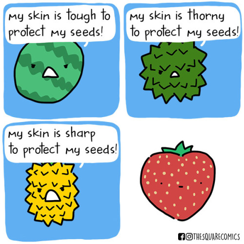 thesquarecomics:Strawberries make the best parents