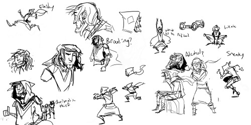 Some rough sketches of my soon to be half elf rogue in a Pathfinder/DnD campaign. This will be my se