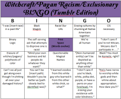 stsathyre:  Just in case you don’t have your own BINGO card…   I left mine at the last Satanic orgy we all had.