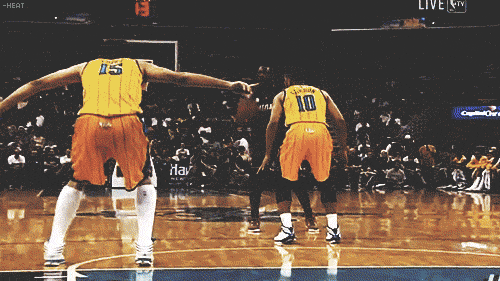 -heat:  Mike Miller alley-oop dunk. 