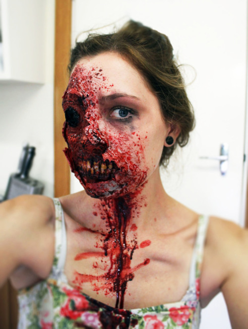 freakmosfx - My Perth Comic-Con zombie makeup.Edit - Here’s part...