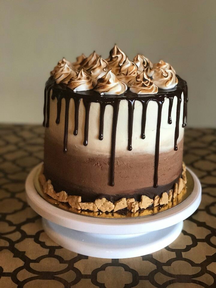 food-porn-diary:  S'mores cake my sister made, won best of show for all cakes at