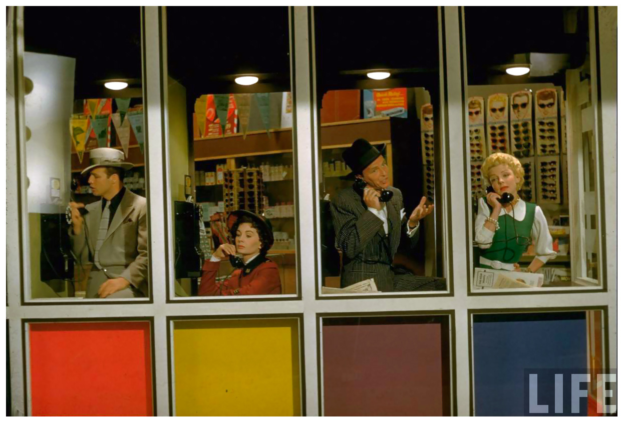 foreverfranksinatra:  Marlon Brando, Jean Simmons, Frank Sinatra and Vivian Blaine