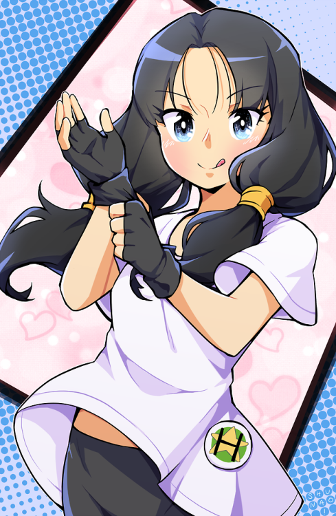 shunao: Don’t Go Easy on Me!Videl print for an upcoming fighting game tournament! She’s soooo cute a