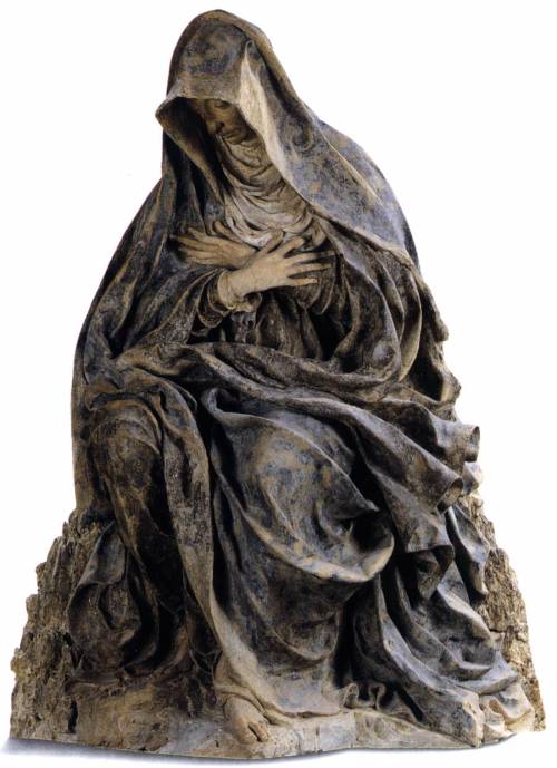 centuriespast:PILON, GermainThe Virgin of Sorrows1580sTerracotta, height 159 cmMusée du Louvre, Pari