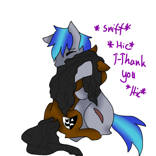 ask-costume:  I-it really helped *hic* thank y-you *hic*  {Smitty} Sure.. no problem.. *keeps hugging* Awww this is to cute ^^ Thanks costume! Smitty is so cute in your style :3I hope she turns back soon : < Poor girl is lost without her needles 