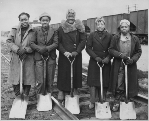 todaysdocument:Trackwomen, 1943. Baltimore & Ohio Railroad CompanySeries: Women Working In Indus