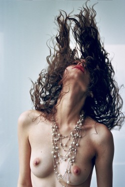 creativerehab: Pearls and hair. Lo-res 35mm film scan. 