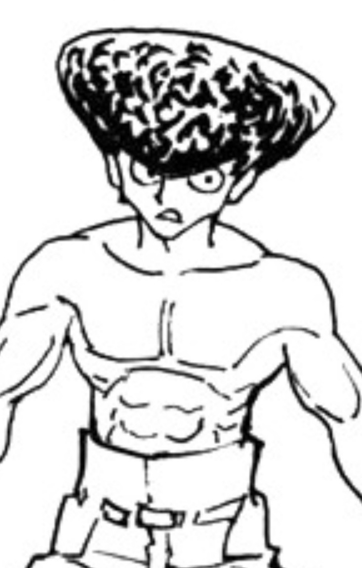 hunter x hunter rules my life on Tumblr: MANGA KNUCKLE LOOKS LIKE SOMEONE  TAPED A DORITO TO HIS HEAD AND I DONT KNOW HOW TO FEEL