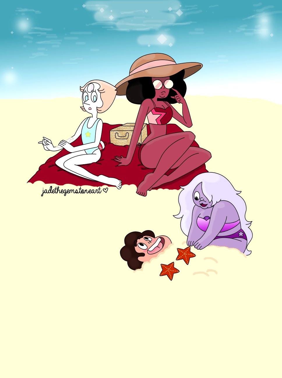 jadethegemstoneart:  Its getting nice out and the gems thought they would take advantage