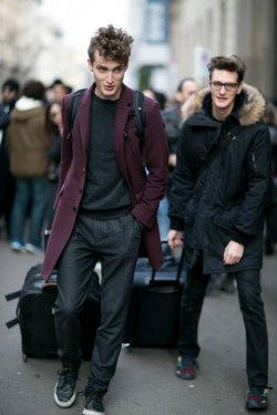 damplaundry:  Charlie France and Yannick Abrath at MFW F/W 2015 (via)