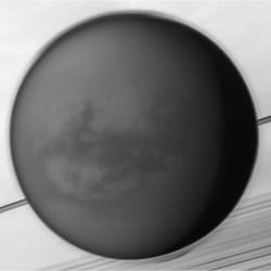 Titan: Moon over Saturn   Image Credit: NASA,