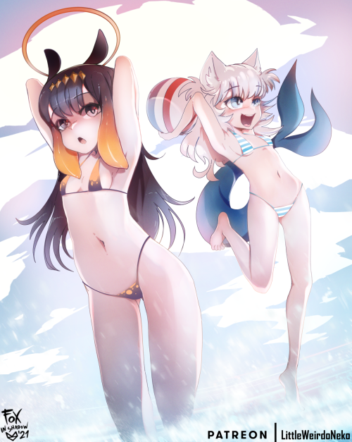 foxintwilight:A summer piece? In the middle of November? It’s more likely than you think!Putting it up online only now cuz it was made back in September for supporters, and in case you still wanna support us and get high res versions and nude edits