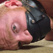 ropetrainkeep:My red slave still getting used to posture and
