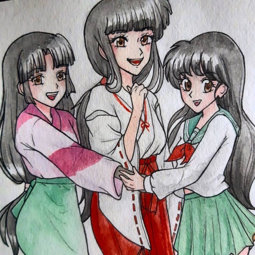Inuyaaaaasha!!!!!! One demon boy to bring these three together, when it comes down to it. :pWho is y