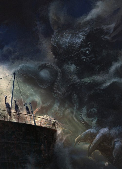 fantasyartwatch - Cthulu by Antonio de Luca