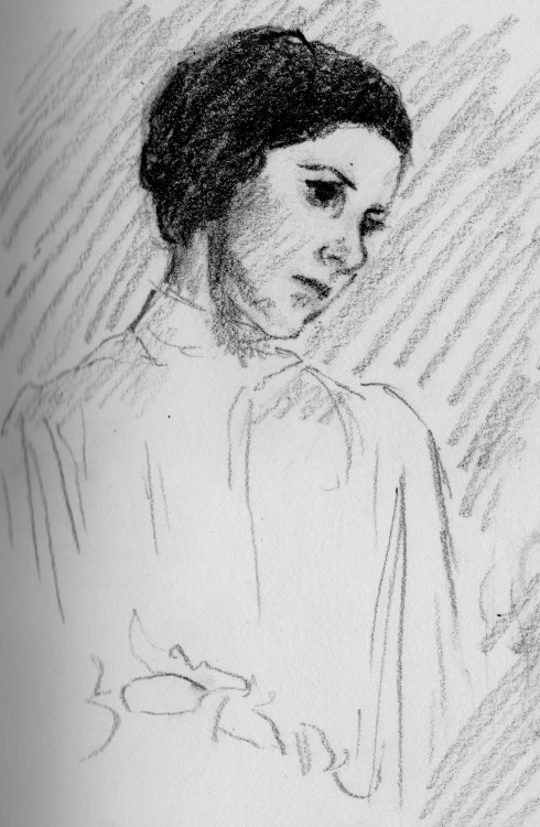 savealderaan: Leia sketches