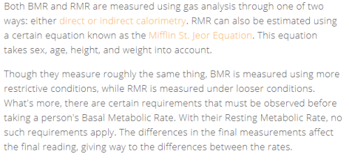 More reads:What Is Basal Metabolic Rate?[X]BMR Versus RMR[X]RMR: What Is Resting Metabolic Rate?[X] 