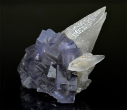 bijoux-et-mineraux:  Fluorite with Calcite - Kharan, Baluchistan, Pakistan       