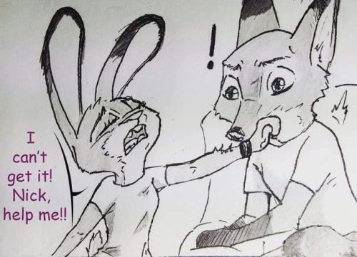 thegorysaint:“Bugs” Part 1 - Zootopia Fan ComicHere we have Judy and Nick struggling with unwanted g