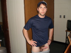Casually displaying his engorged penis&hellip;and nice big loose nuts as well&hellip;.