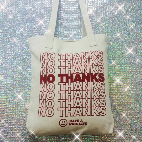 #nothanks #bye #goaway #totebag via @shopjeen