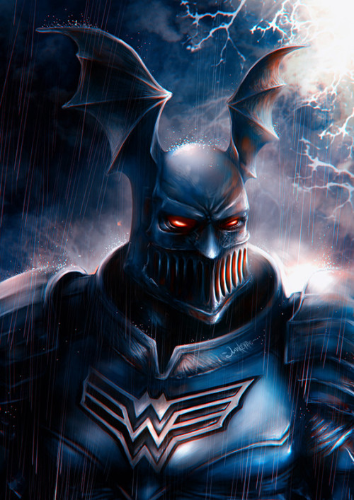 league-of-extraordinarycomics:Dark Knights by Eugene Gore