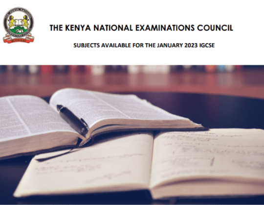 KNEC: January 2023 IGCSE Subjects Available