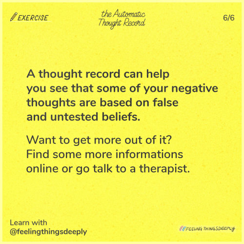 20. The Automatic Thought Record (Exercise)