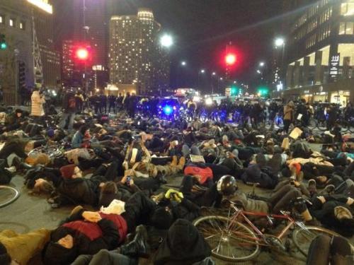socialjusticekoolaid:  It Stops Today (Dec/4-5/14): Coast to coast— in Seattle, DC, Oakland, Ferguson, Dallas, Philly, Boston, Phoenix, Chicago, NYC— tens of thousands protested police brutality in America. In short, they shut it down. Incredible.