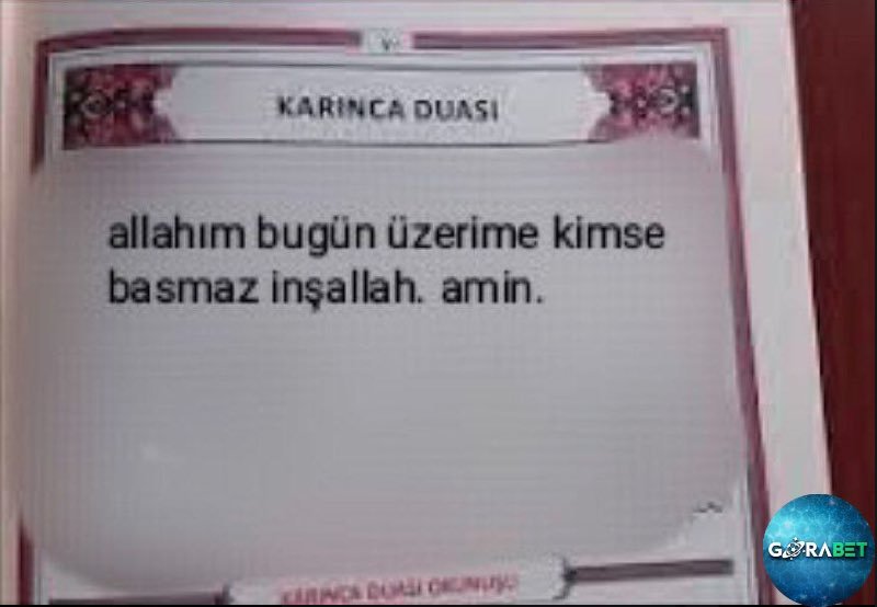 KARINCA DUASI allahım...