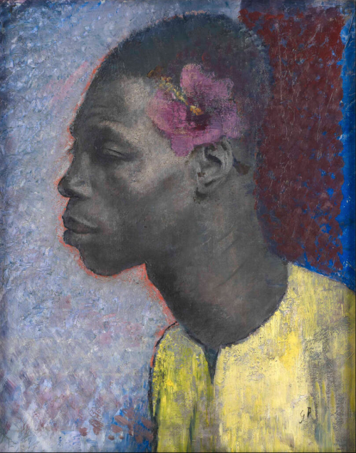Glyn PhilpotProfile of a Man with Hibiscus Flower (Félix) , 1932, oil on canvasPrivate Collec