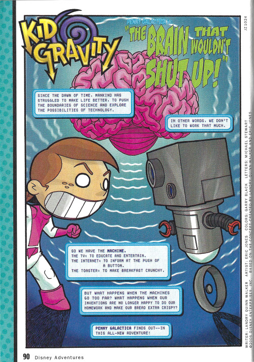 Kid Gravity: The Brain That Wouldn’t Shut UpDisney Adventures, October 2005